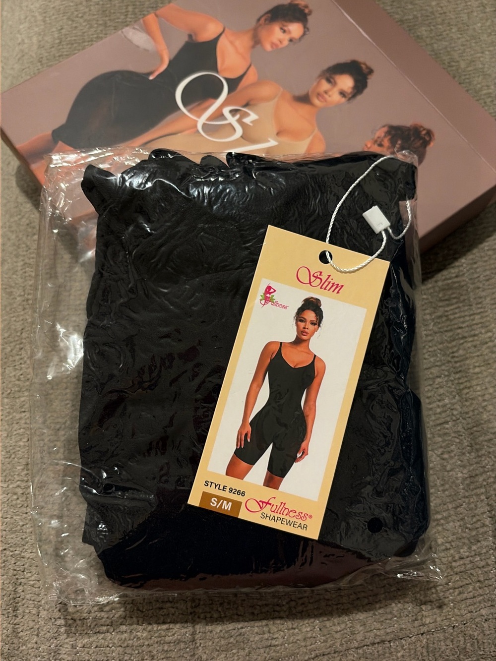 Slim Black Fullness Shapewear Bodysuit - S/M